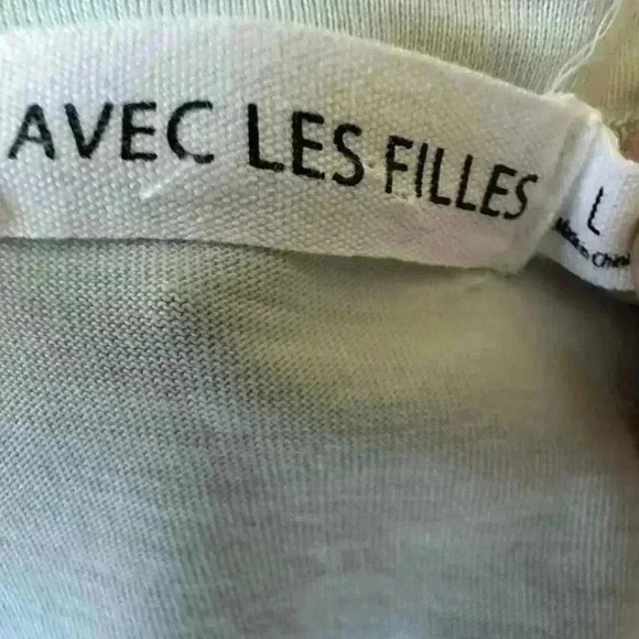 Avec Les Filles Women's Sage Green Puff Knotted Sleeve Top, Size Latge - Picture 8 of 12